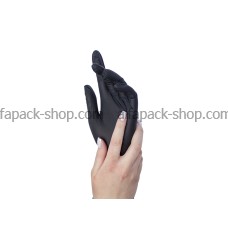 Перчатки нитриловые чёрные не припудренные (размер 7-8/M)
